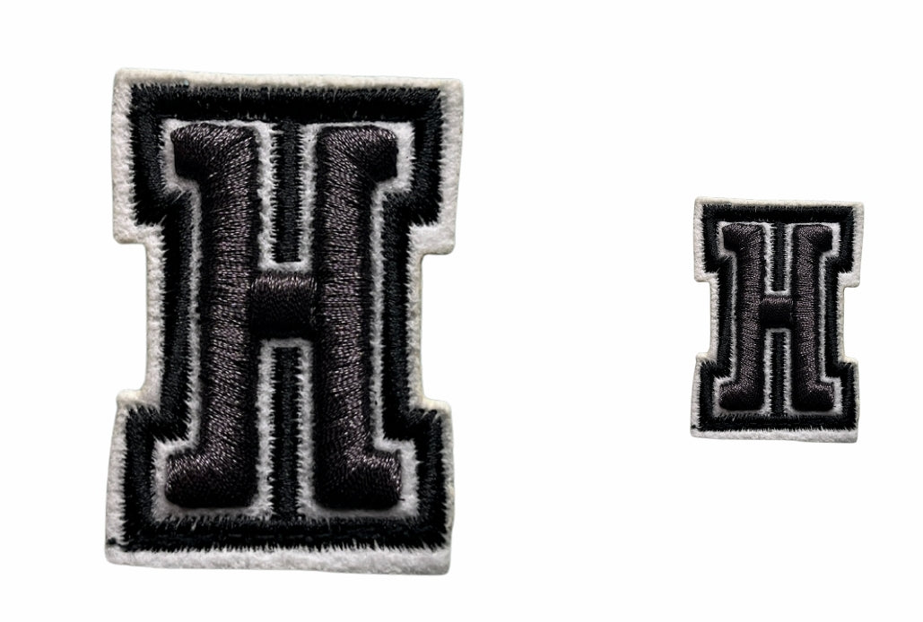 PATCH VINTAGE COLLEGE LETTER H